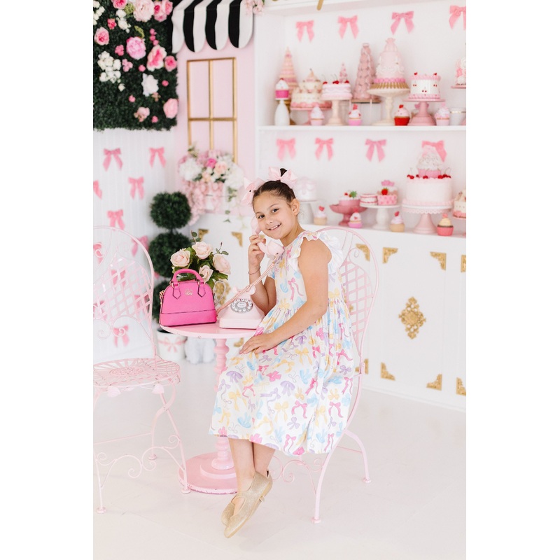 Bow-tastic Flutter Sleeve Twirl Dress