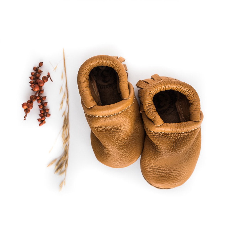 Honey Leather Moccs Shoes Baby and Toddler