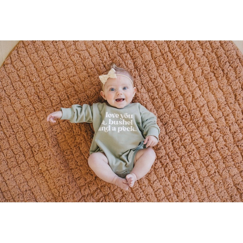 I Love You A Bushel and a Peck Sweatshirt Romper – more colors