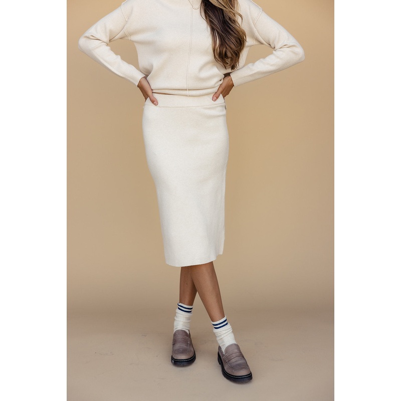 Out of My League Skirt|Ivory|DarkGreen|S|M|L|XL