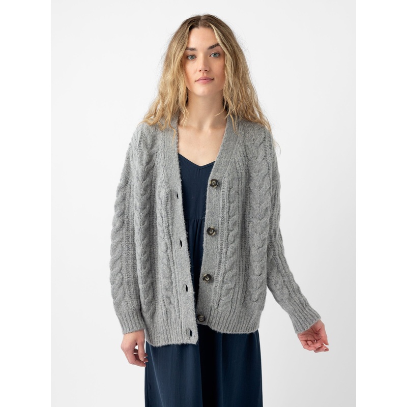 Oversized Cable Knit Cardigan|Oxford|Thunder|Greige|XS|S|M|L|XL