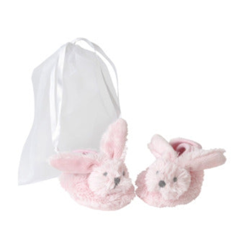 Pink Rabbit Richie Slippers in organza bag by Happy Horse