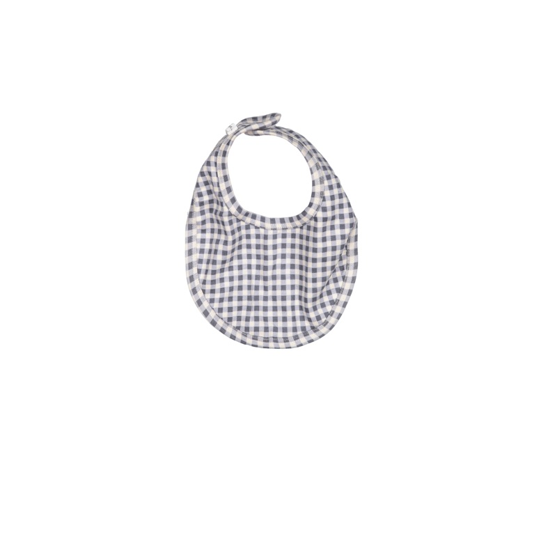 The Printed Bib – Steel Gingham