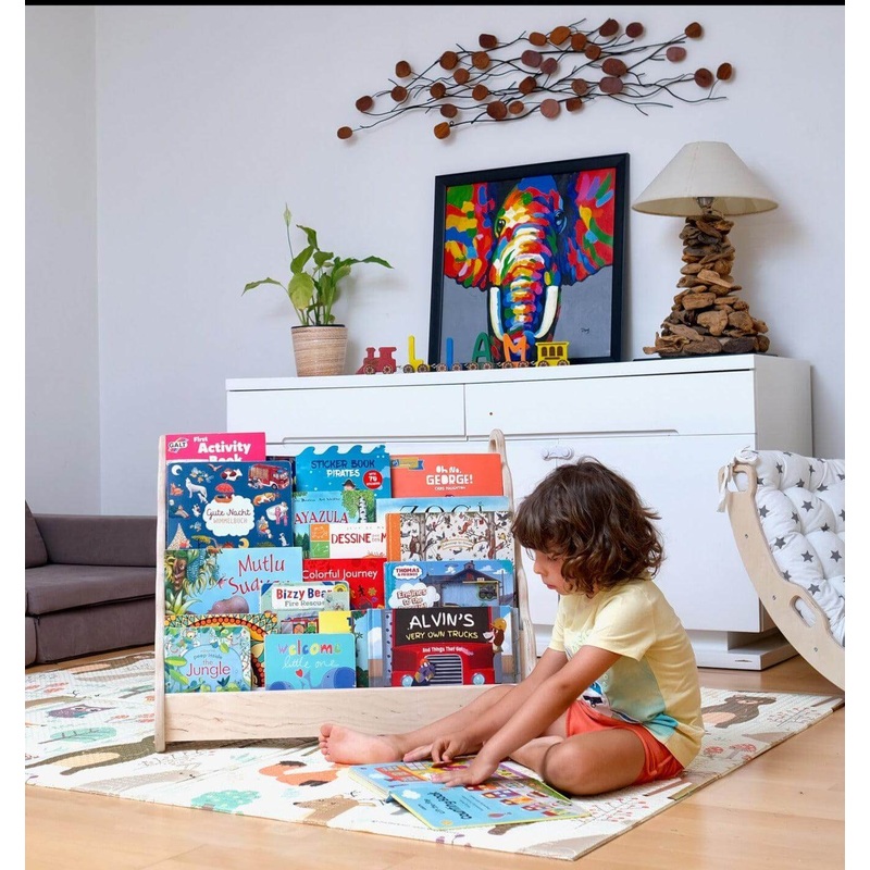 Wave Design Montessori Bookshelf / Medium Size