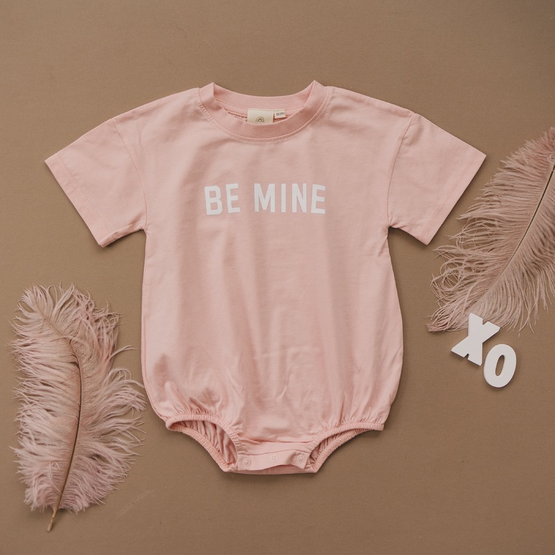 Be Mine Organic Cotton T-Shirt Romper – more colors