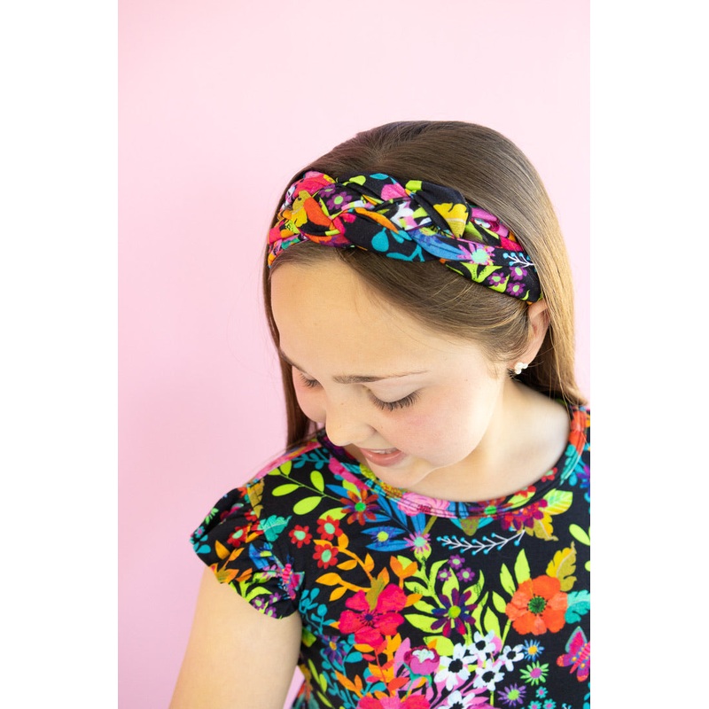 Floral Tapestry Braided Headband