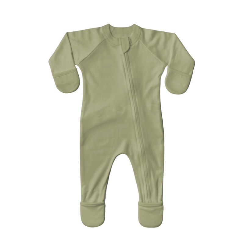 GROW WITH YOU FOOTIE + SNUG FIT | ARTICHOKE