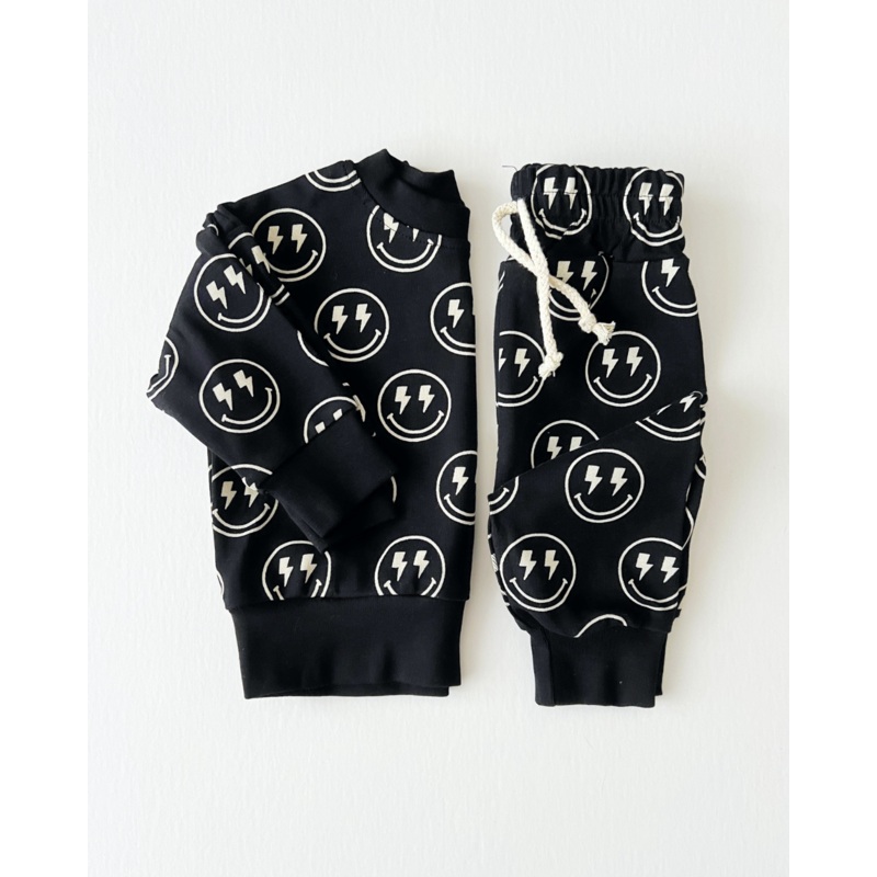 Jogger Set | Electric Smiley|0-3M|3-6M|6-12M|12-18M|18-24M|2T|3T|4T|5T|6-7Y|8-9Y