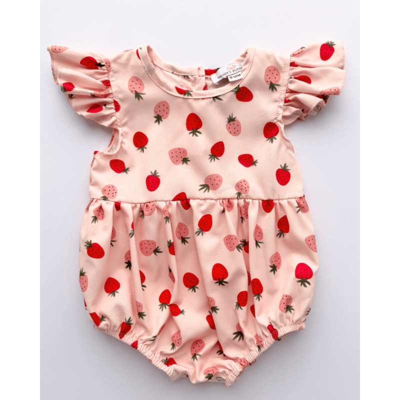 Klein Bubble Romper – Strawberry Shortcake