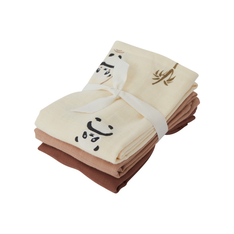 Muslin Square – Panda – 3 Pcs/Pack – Vanilla