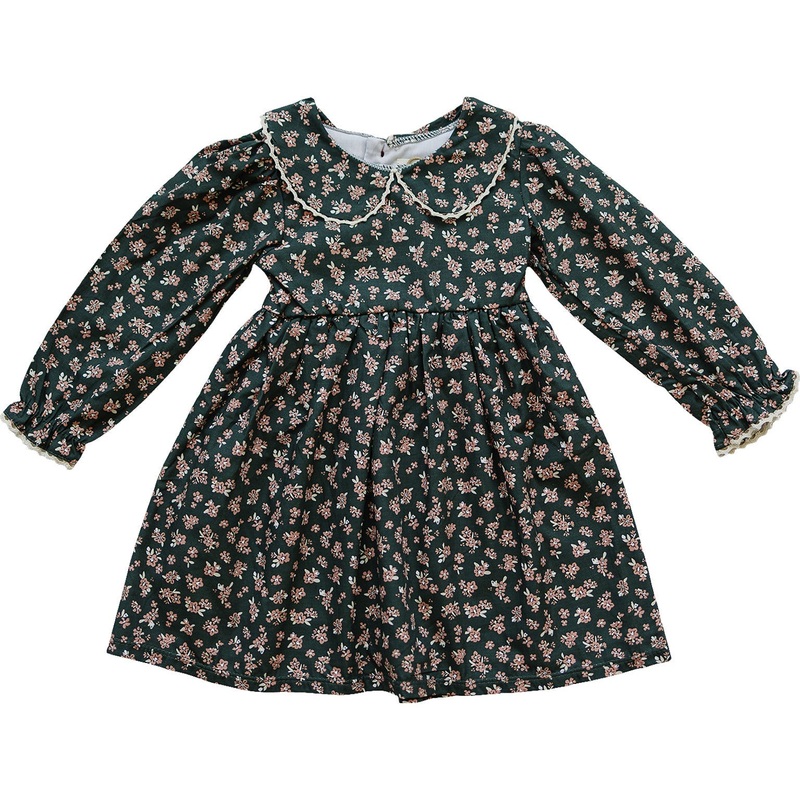 Olive Bloom Dress|2T|3T|4T|5T|6Y|7Y