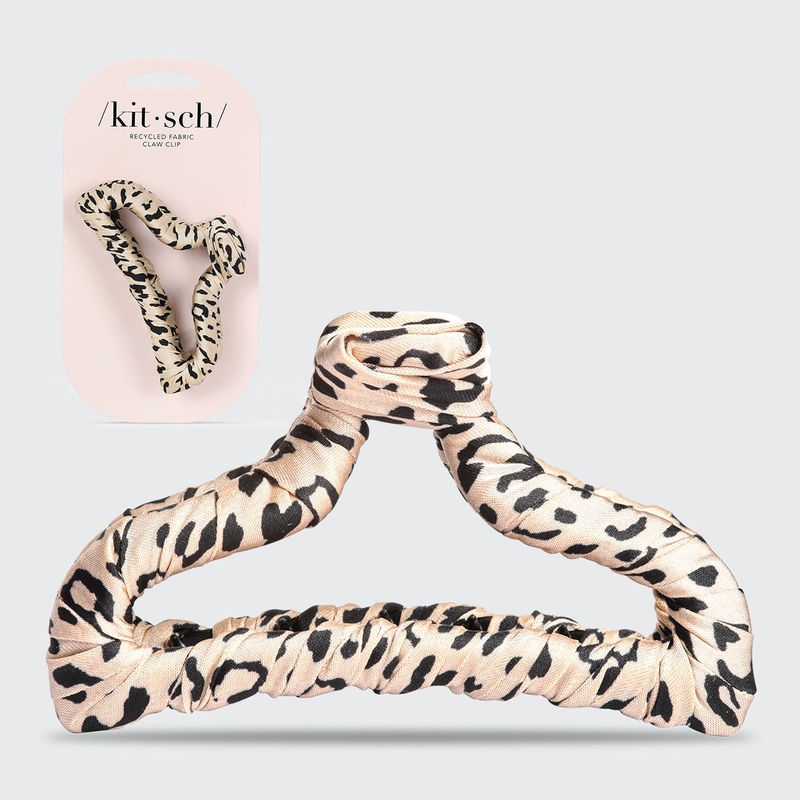 Satin Wrapped Claw Clip – Leopard