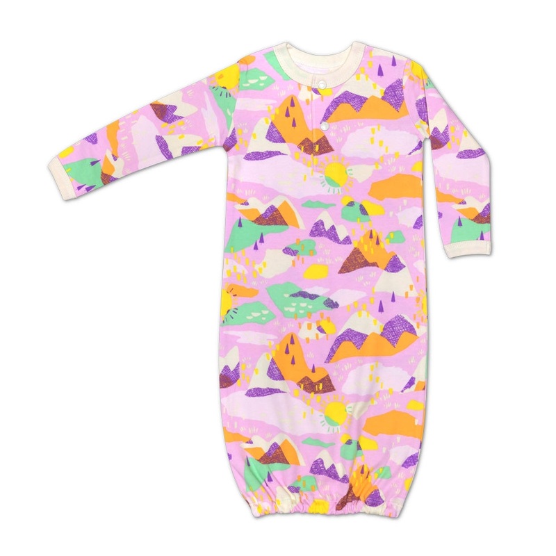 Sleep Gown – Pink Mountain|0-3 mo.|3-6 mo.|6-9 mo.