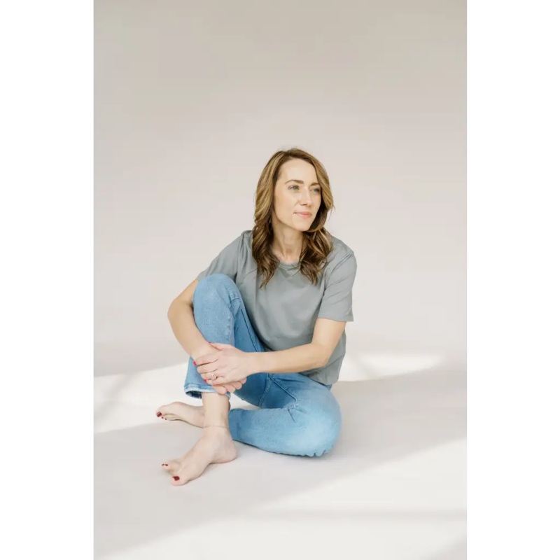 The Mom Crop in Moon Mist|XS|Small|Medium|Large|XL|1X|2X|3X