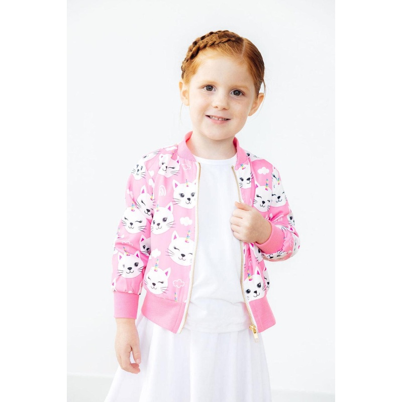 Unicorn Kitties Satin Jacket|2T|3T|4T|5/6|7/8|9/10|11/12