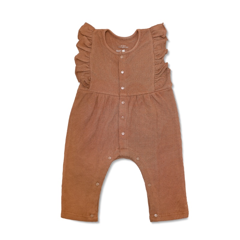 Waffle Ruffle Coverall – Caramel
