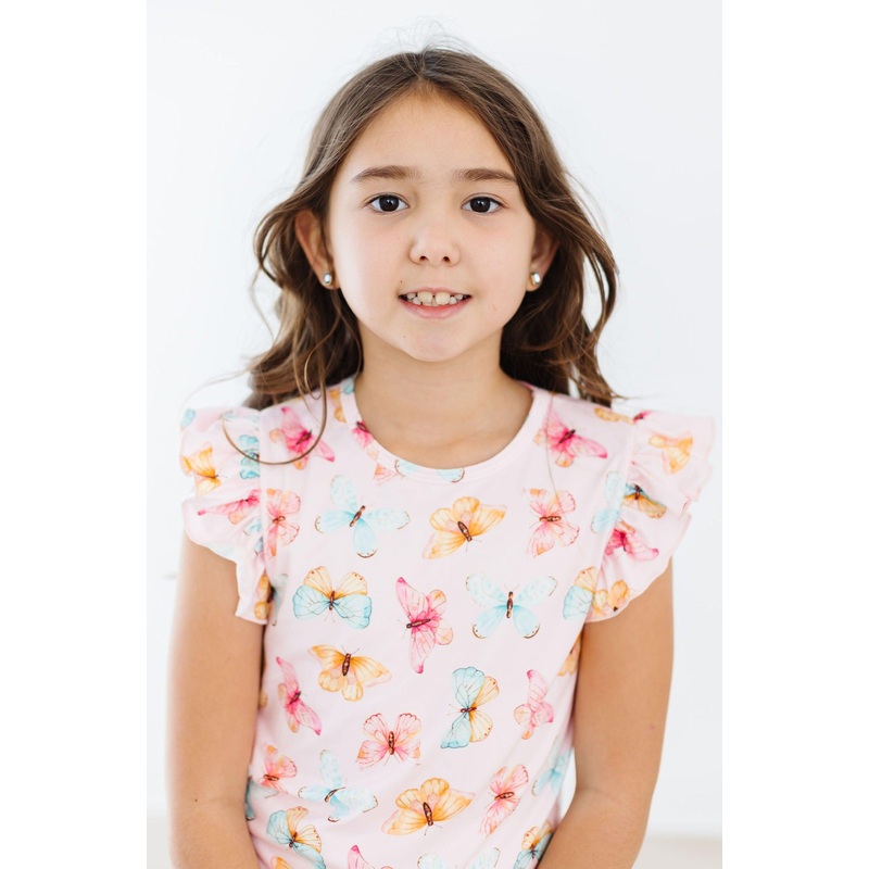 Butterfly Kisses S/S Ruffle Tee