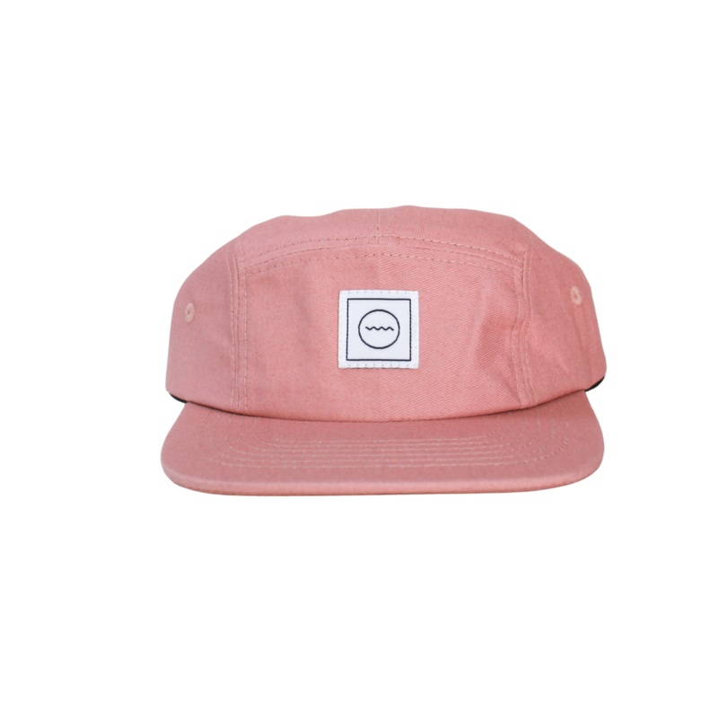 Cotton Five-Panel Hat in Blush
