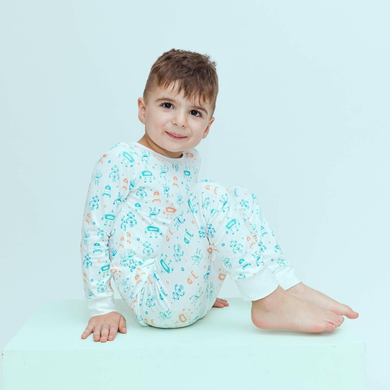 Kids Pajamas – Robots|12-18 Months|18-24 Months|2T|3T|4T|5T|6T