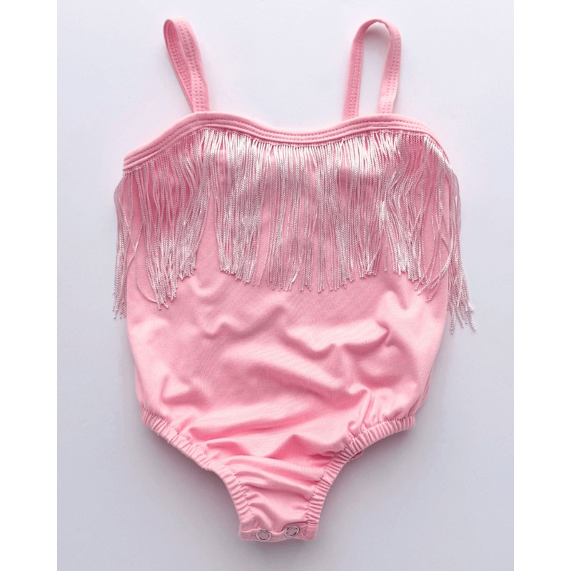 Maxine Fringe Tank Leotard – Pink