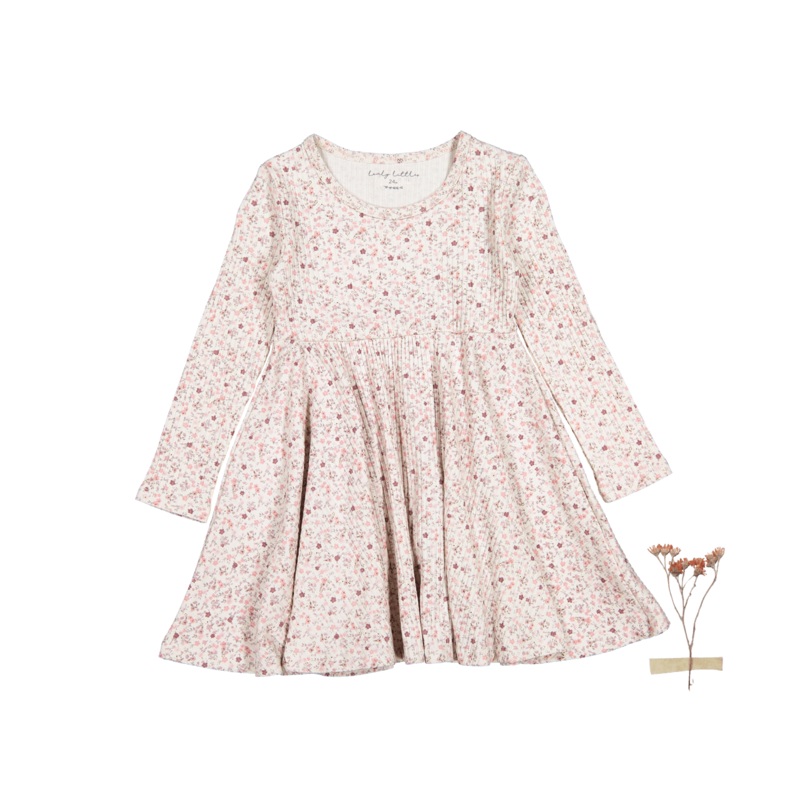 The Printed Long Sleeve Dress – Dusty Mauve Floral