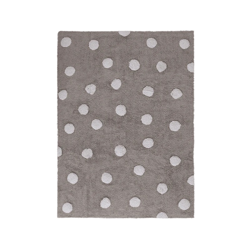 WASHABLE RUG POLKA DOTS GREY|120 x 160 cm|Grey
