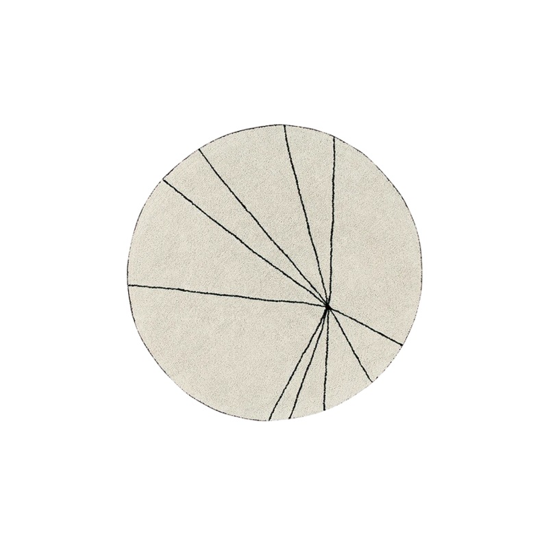 WASHABLE RUG TRACE BEIGE|160 cm|Natural-Black