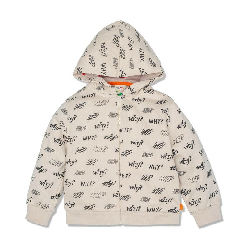 Why Kid Zip-Up Hoodie|2Y|3Y|4Y|5Y|6Y|8Y|10Y|Cream/Why