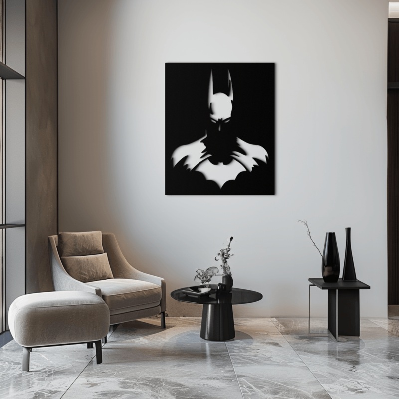 Dark Knight Metal Wall Art – Modern Steel Wall Decor – KAF034