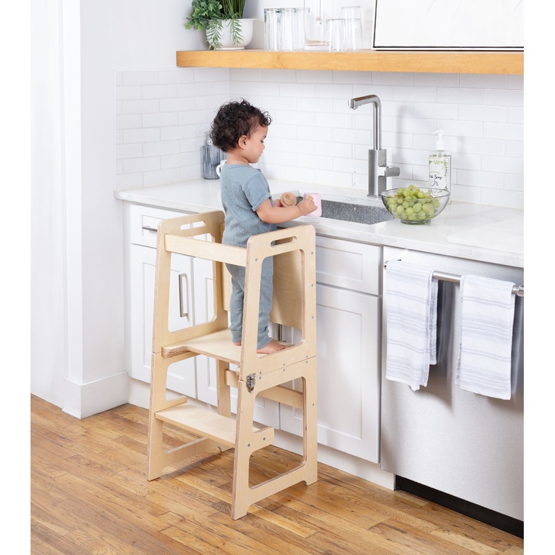 Date – 4 in 1 Kitchen Tower, Desk, Step Stool and Chalkboard