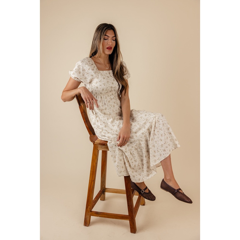 Peoria Floral Maxi|Cornsilk|S|M|L|XL