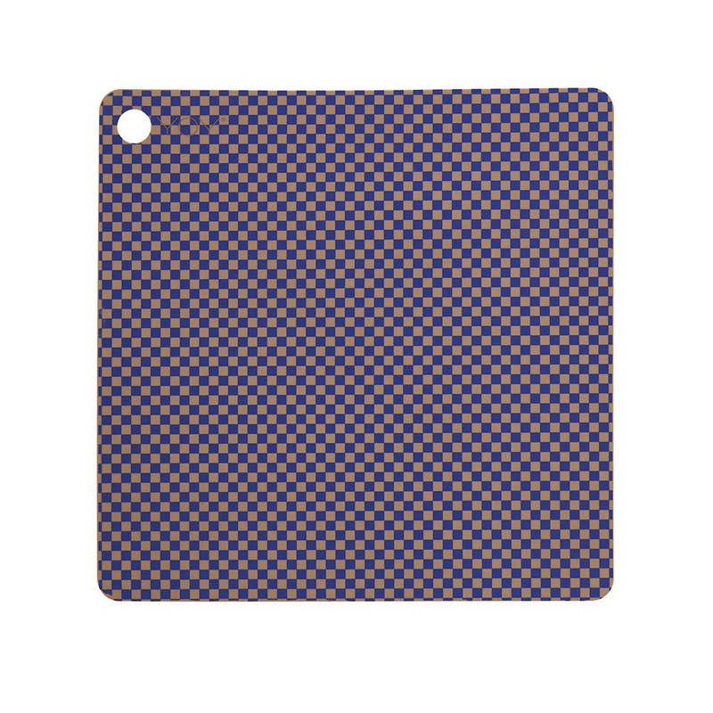 Placemat Checker – Pack of 2 – Optic Blue