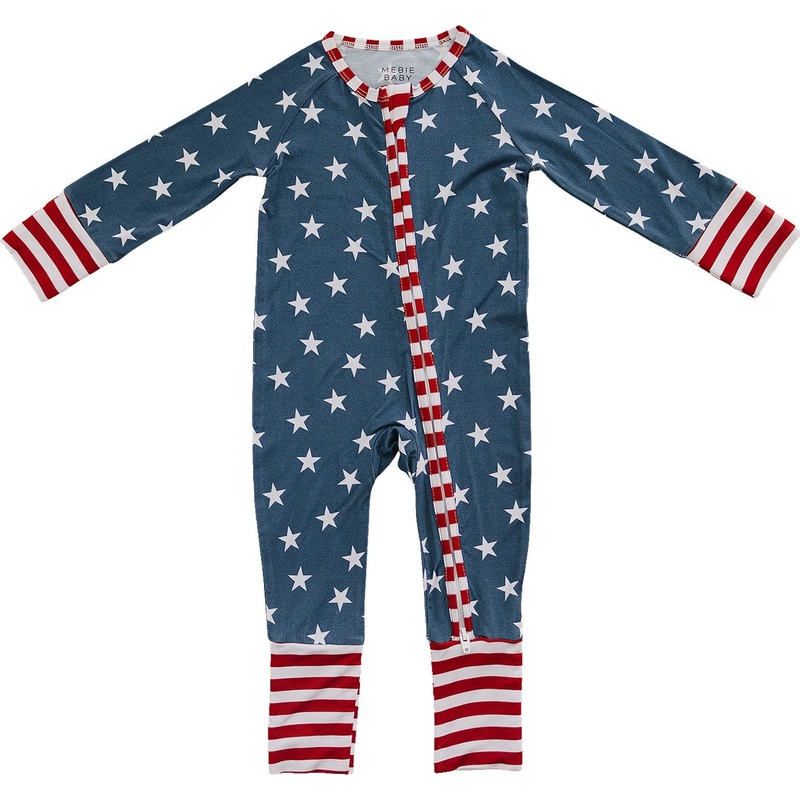 Stars + Stripes Bamboo Zipper|0-3|3-6|6-12|18