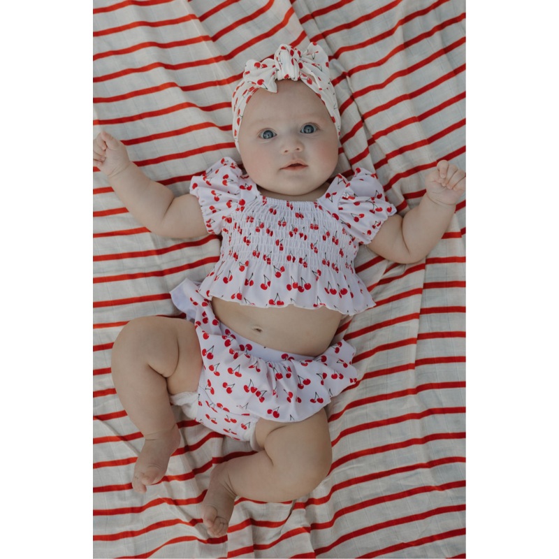 Toddler Two Piece Swimsuit | Sweetheart Cherries