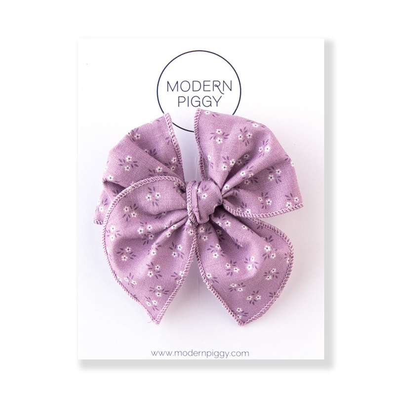 Violet | Petite Party Bow|Alligator Clip|Nylon Headband