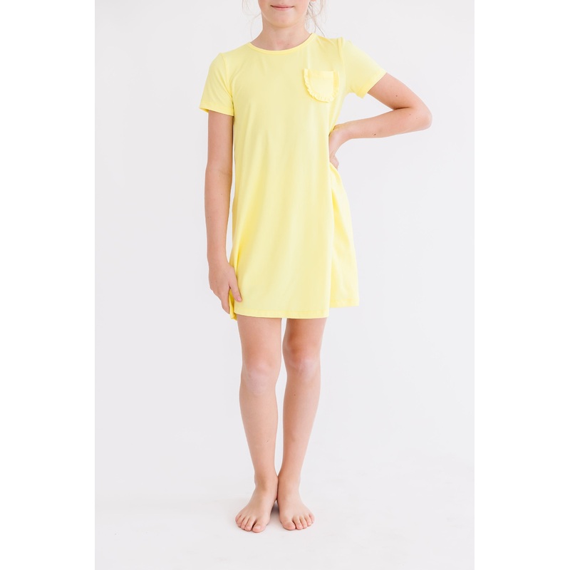 Yellow T-Shirt Dress|6-12M|12-24M|2T|3T|4T|5/6|7/8|9/10