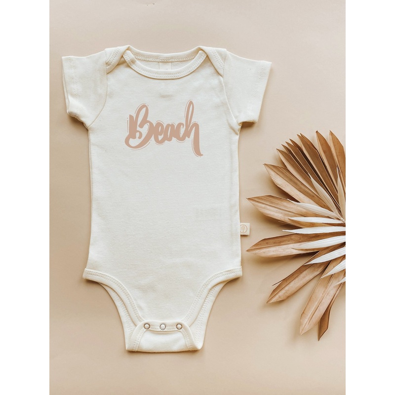 Baby Beach Graphic Organic Cotton Bodysuit