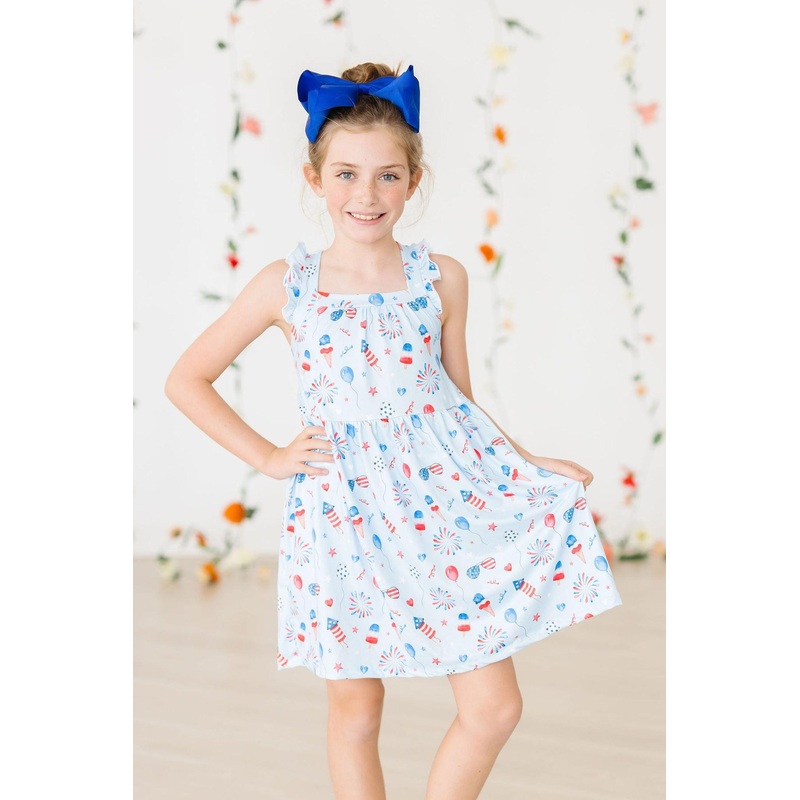 Baby You’re a Firework Ruffle Cross Back Dress
