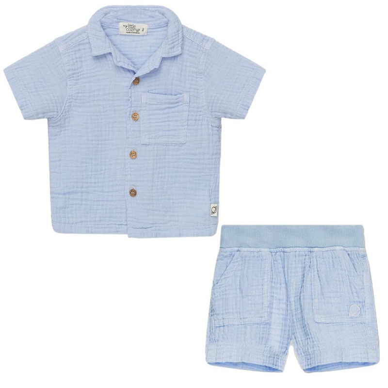 Gauze Baby Set – Blue|3m|6m|12m|18m|24m