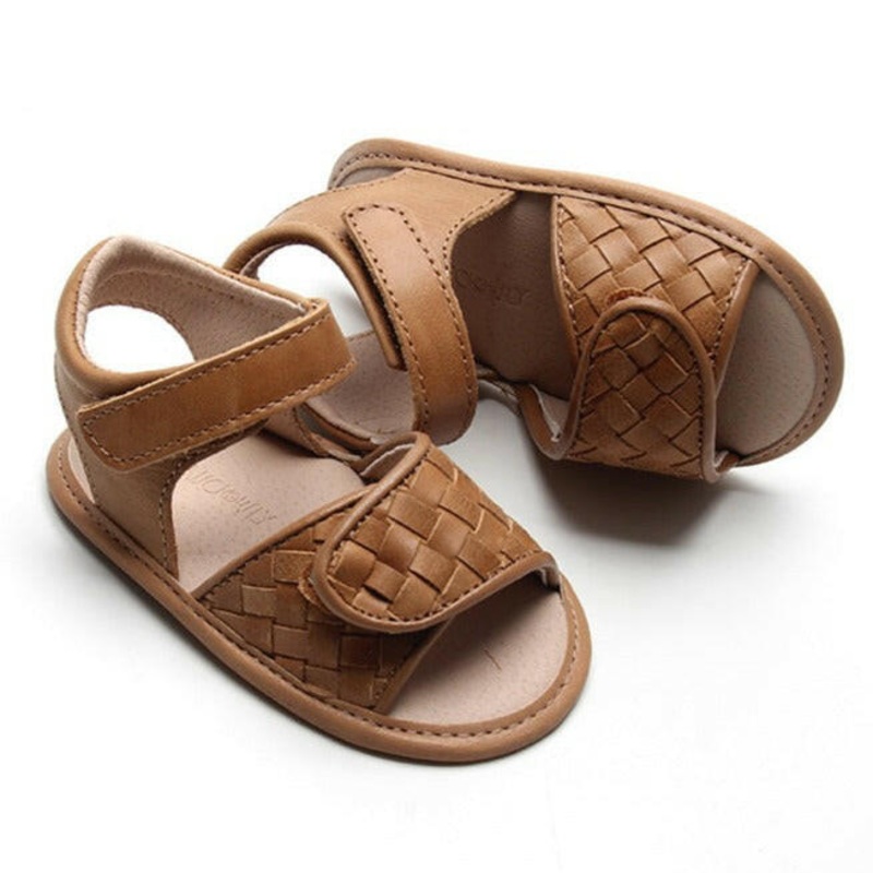 Leather Woven Sandal | Color ‘Walnut’ | Soft Sole