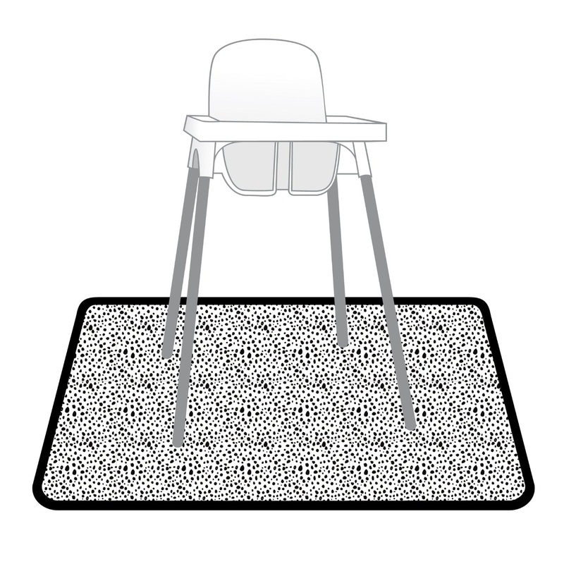 Organic Dot Splash Mat – A Waterproof Catch-All for Highchair Spills and More!