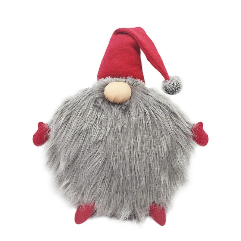 Red Gnome Fur Pillow|Red