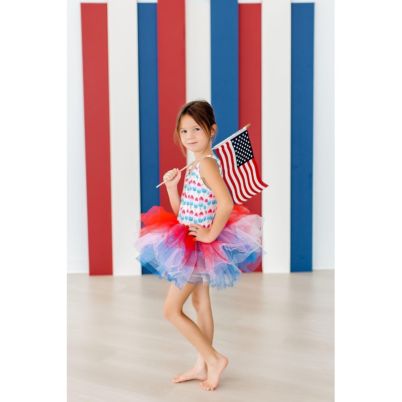 Red, White & Cute Tank Tutu Leotard