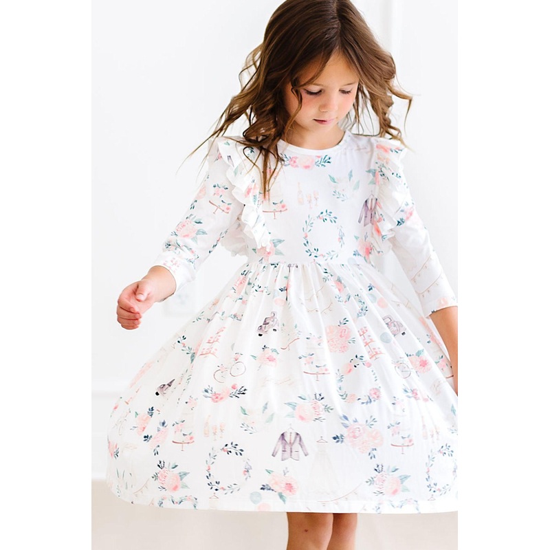 SALE Flower Girl Ruffle Twirl Dress
