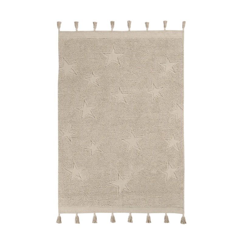 WASHABLE RUG HIPPY STARS NATURAL