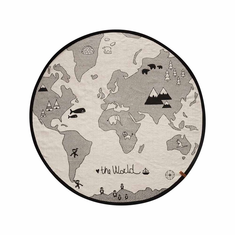 World Rug – Offwhite / Black