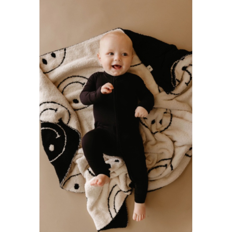 Bamboo Zip Pajamas | Midnight Black
