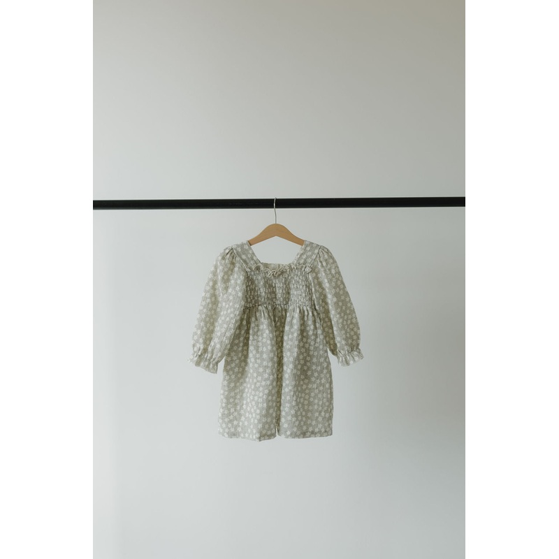 Child Dress | French Gray Floral