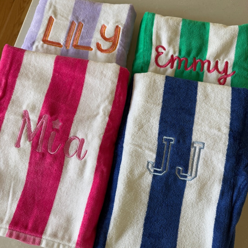 Custom Embroidered Beach Towel – more colors
