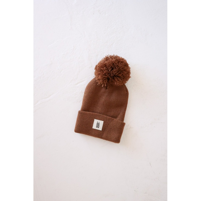 ff Knit Pom Top Beanie | Chestnut
